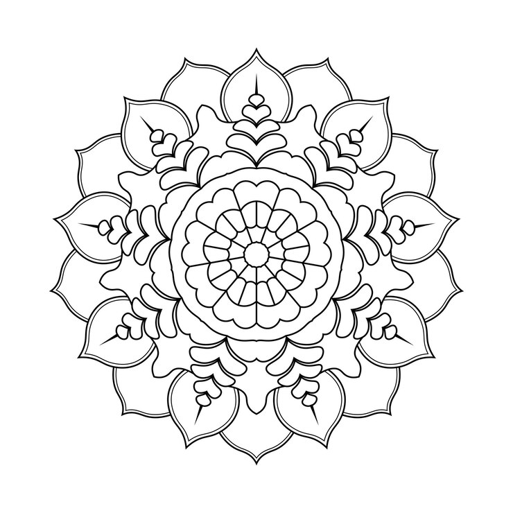 Ilustración de vector de mandala floral