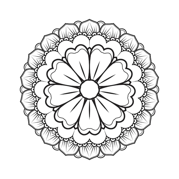 Ilustración de vector de mandala floral