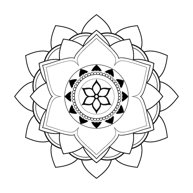 Ilustración de vector de mandala floral
