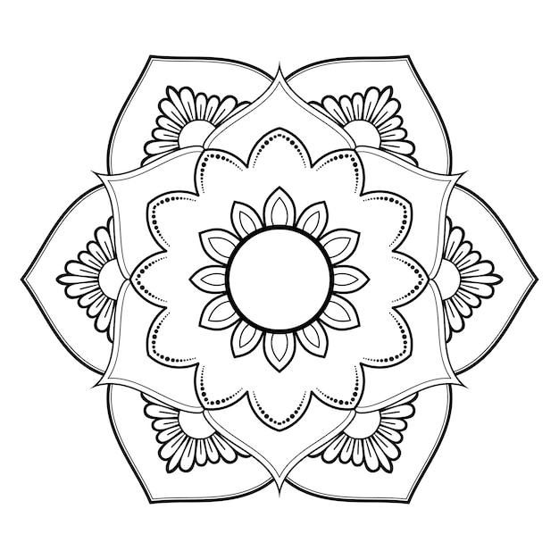 Ilustración de vector de mandala floral