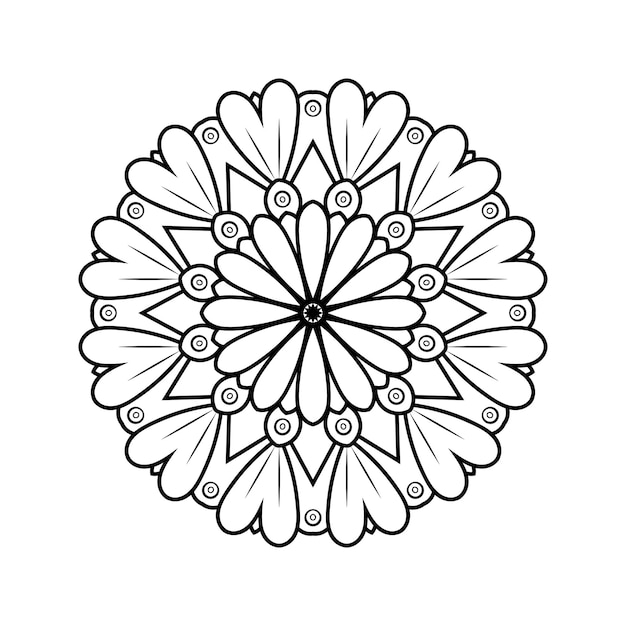 Ilustración de vector de mandala floral