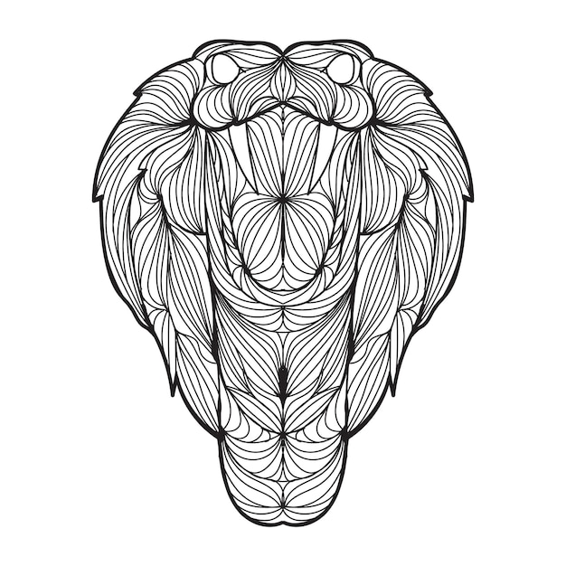 Ilustración de vector de mandala de serpiente