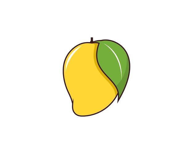 Ilustración de vector de mango y hoja