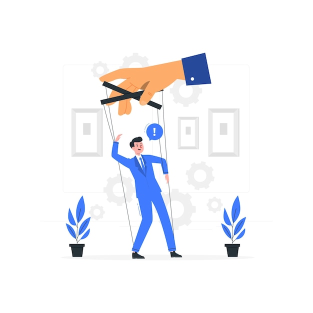 Ilustración Vector de manipulaciones planas