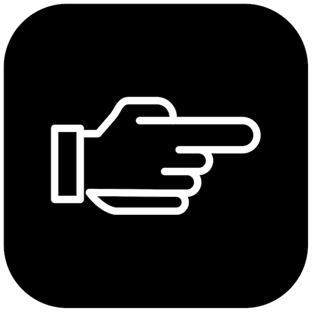 Ilustración del vector de la mano de la flecha