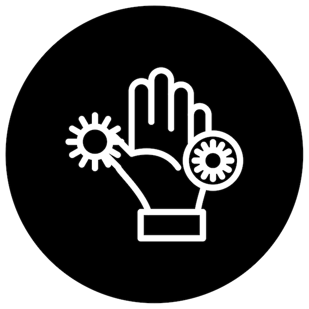 Ilustración del vector de las manos contaminadas
