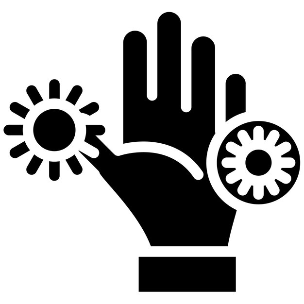 Ilustración del vector de las manos contaminadas