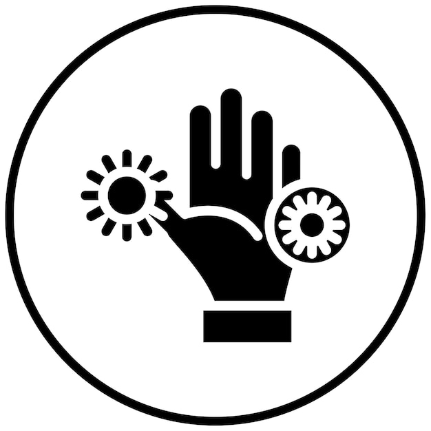 Ilustración del vector de las manos contaminadas