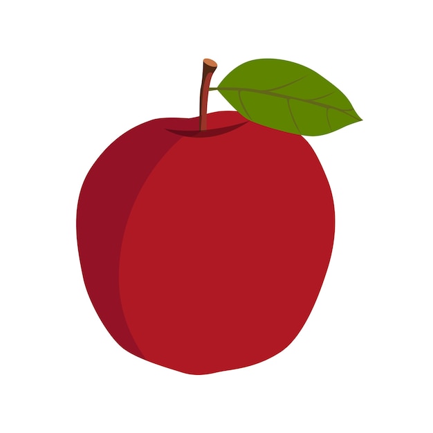 Ilustración de vector de manzana roja fresca