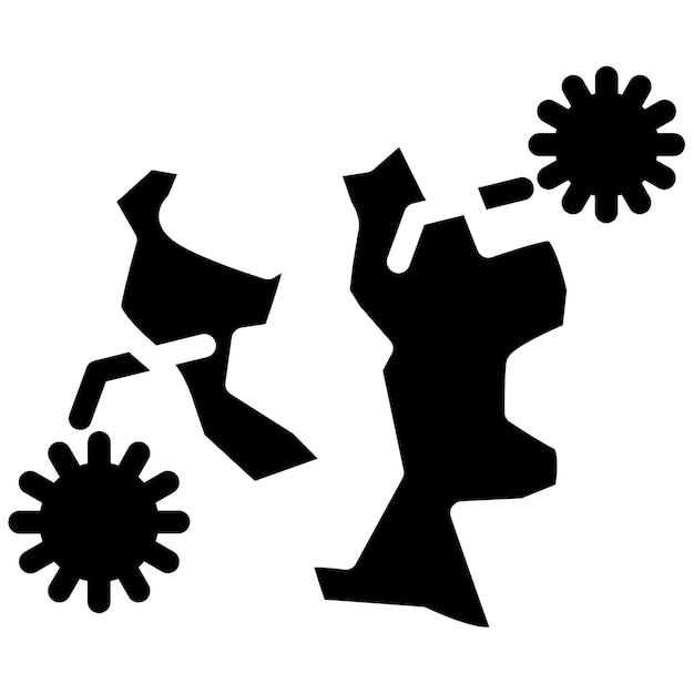 Ilustración del vector del mapa del brote