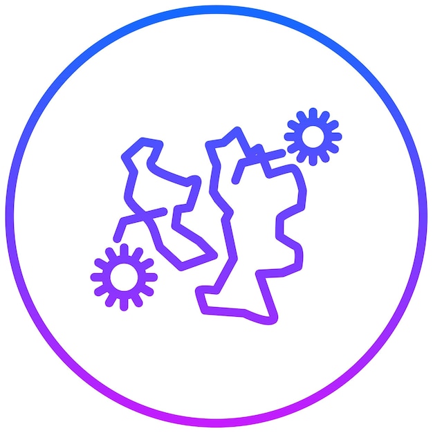 Ilustración del vector del mapa del brote