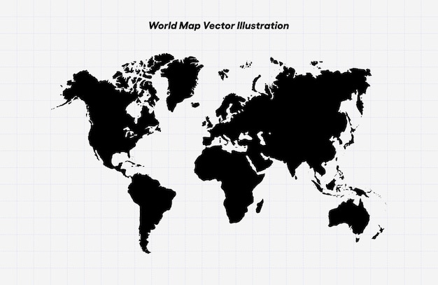 Ilustración de Vector de mapa mundial