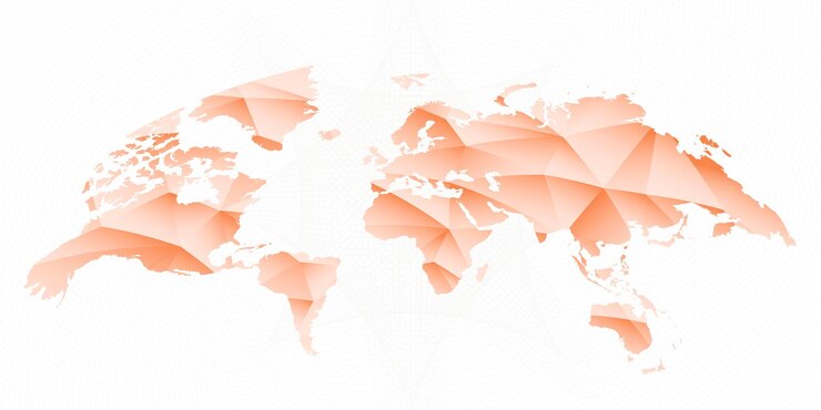 Vector ilustración de vector de mapa de mundo redondeado