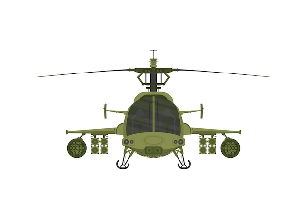 Ilustración de vector de máquina de guerra apache