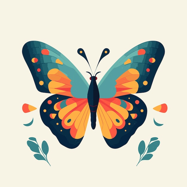 Vector ilustración de vector de mariposa colorida