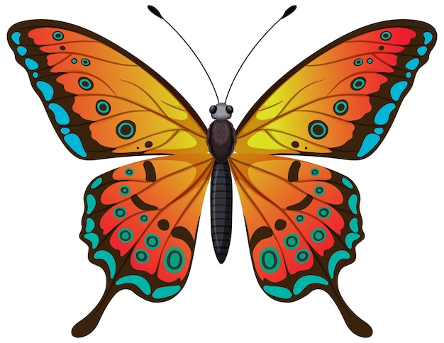 Ilustración del vector de la mariposa vibrante
