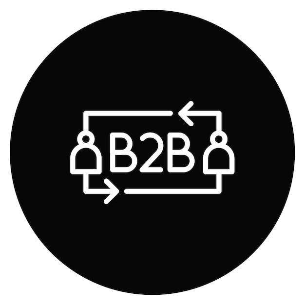Ilustración del vector de marketing B2B
