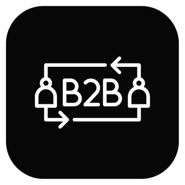 Ilustración del vector de marketing B2B