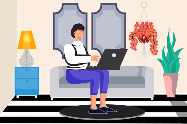 Ilustración de Vector de marketing en línea de estado de ánimo libre