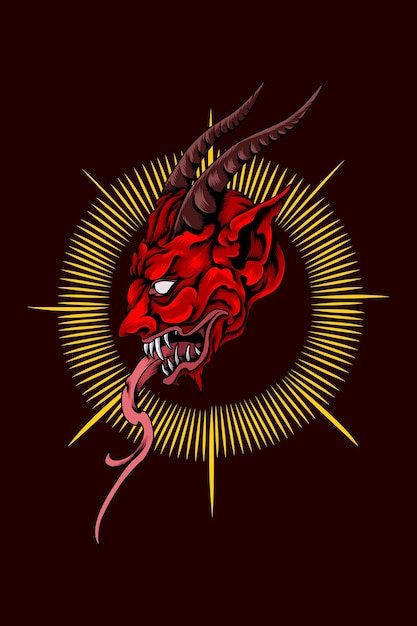 Ilustración de vector de máscara de diablo