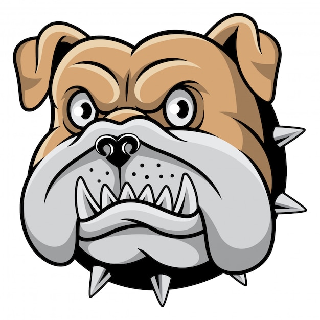Vector ilustración de vector de mascota de cabeza de bulldog
