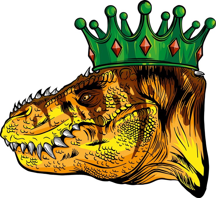 Vector ilustración de vector de mascota de cabeza de t rex