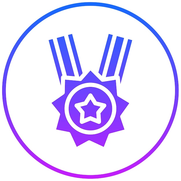 Ilustración del vector de la medalla manchada