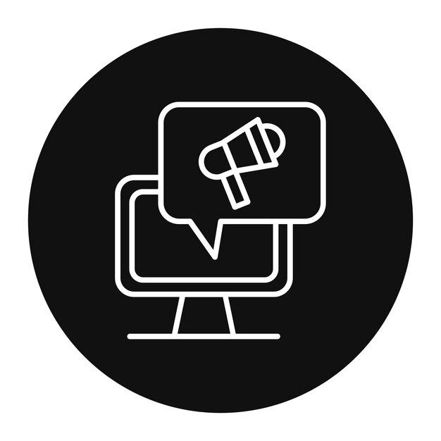 Ilustración del vector del mensaje publicitario