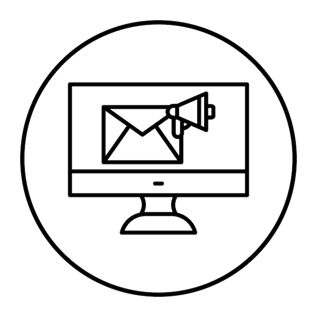 Ilustración del vector del mensaje publicitario