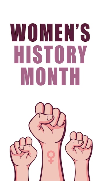 Ilustración de vector de mes de historia de mujeres