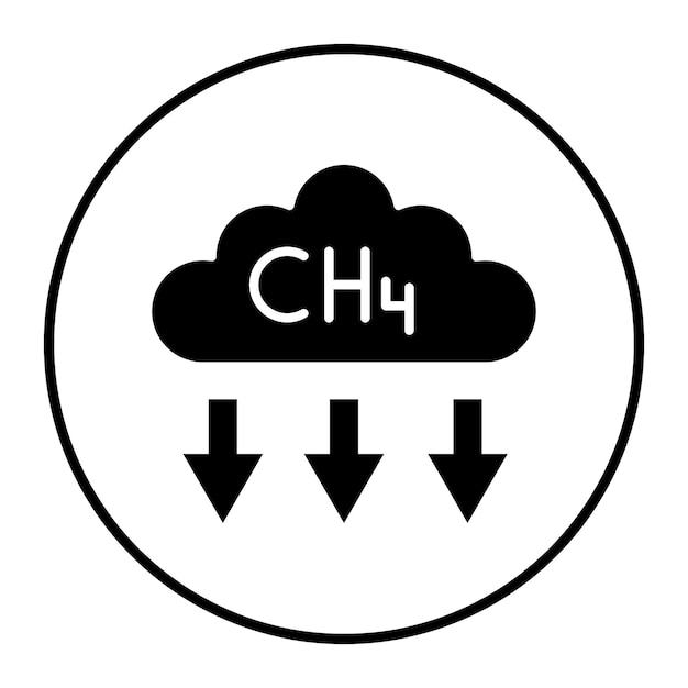 Ilustración del vector del metano