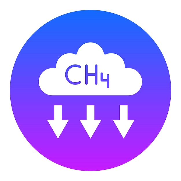 Ilustración del vector del metano