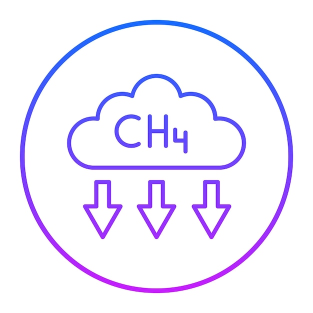 Ilustración del vector del metano