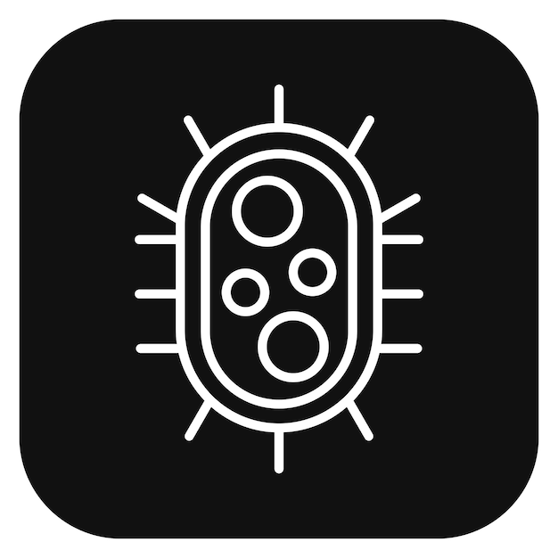 Ilustración del vector de los microbios