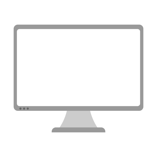 Ilustración de Vector de monitor de computadora.