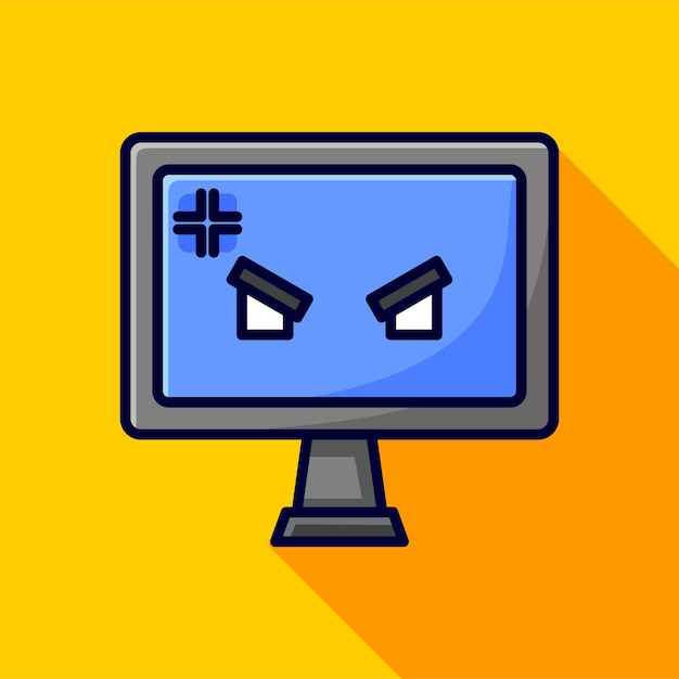 Vector ilustración de vector de monitor de pantalla azul, se puede utilizar para digital e impresión