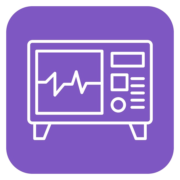 Ilustración del vector de monitoreo cardíaco