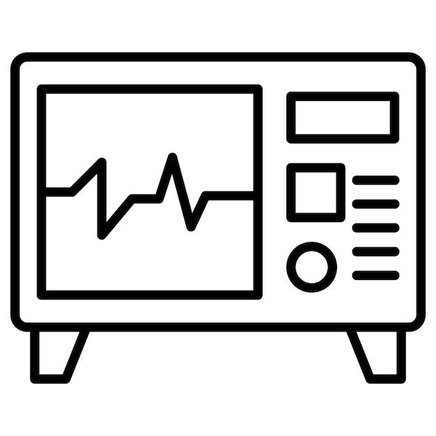 Ilustración del vector de monitoreo cardíaco
