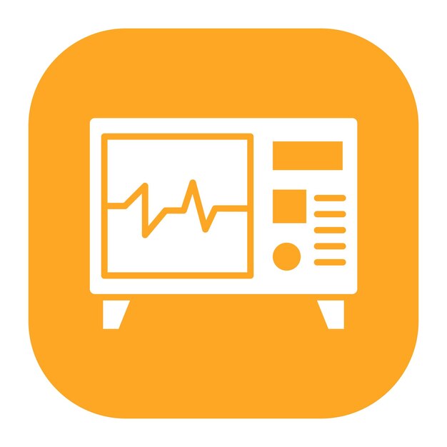 Ilustración del vector de monitoreo cardíaco