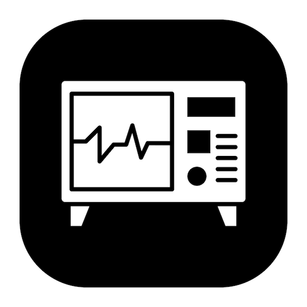 Ilustración del vector de monitoreo cardíaco