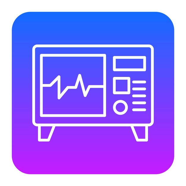 Ilustración del vector de monitoreo cardíaco