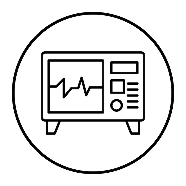 Ilustración del vector de monitoreo cardíaco