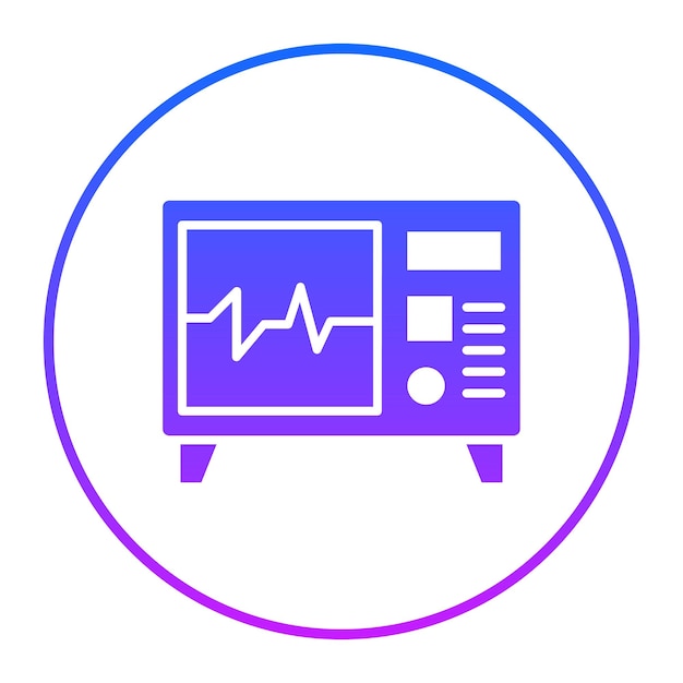 Ilustración del vector de monitoreo cardíaco
