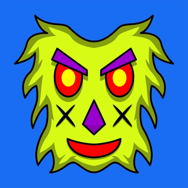 Ilustración de vector de monstruo de carácter lindo