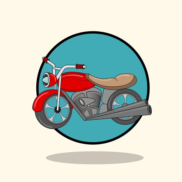 Vector ilustración de vector de moto roja