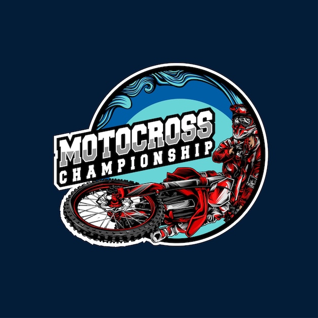 Ilustración de vector de motocross