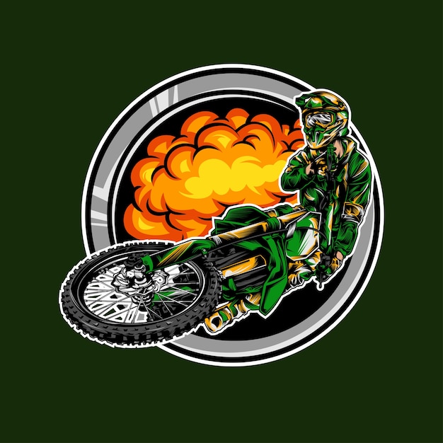 Ilustración de vector de Motocross