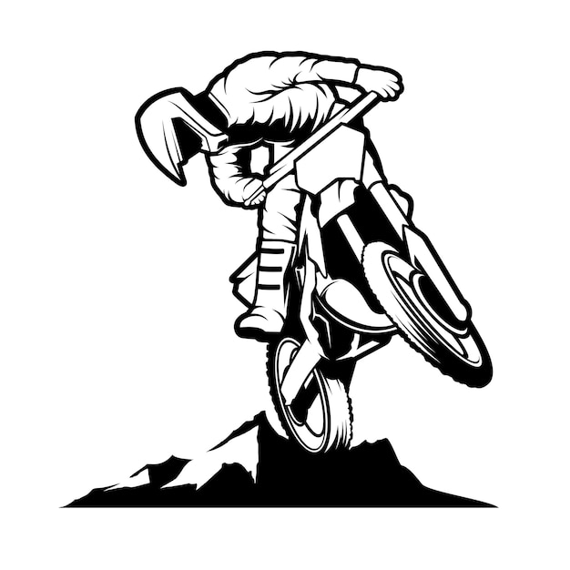 Ilustración de vector de motocross