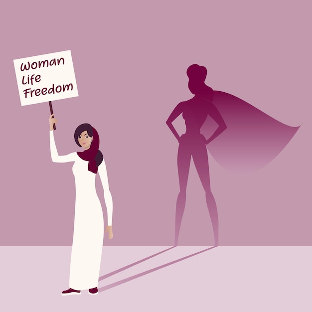 Ilustración de vector de movimiento de libertad de vida de las mujeres