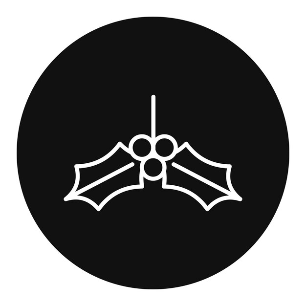 Ilustración del vector del muérdago